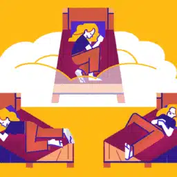 mujer durmiendo en diferentes posiciones en la cama